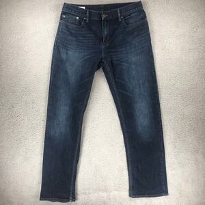 Banana Republic Mens Straight Fit Jeans 33x32 Dark Wash Stretch Denim Blue Pants